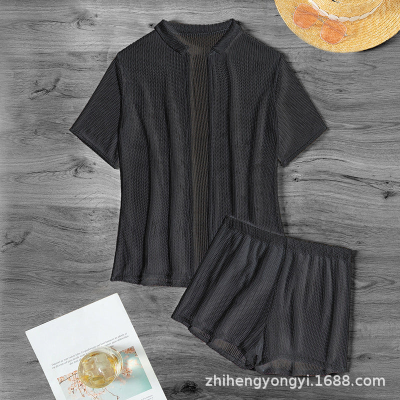Damen Freizeitanzug mit luftigem Strickdesign EB