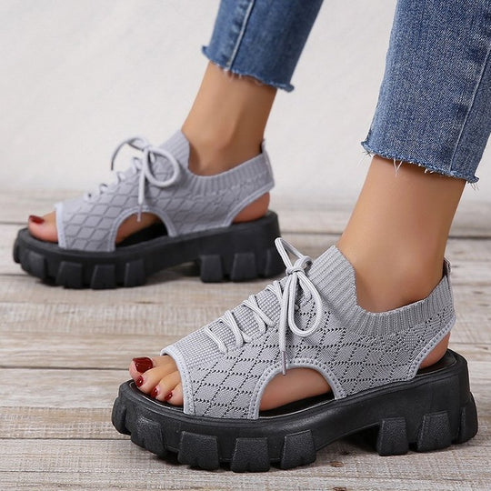 Damen Sportliche Sandalen mit atmungsaktivem Obermaterial und rutschfester Sohle EB
