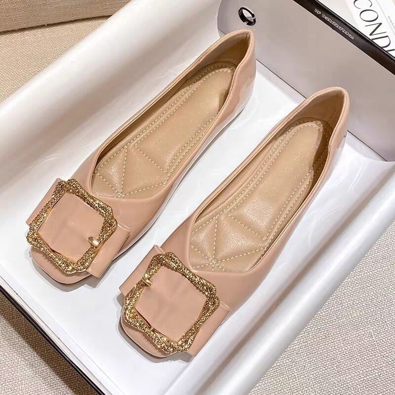 Damen elegante Ballerinas mit dekorativer Schnalle EB