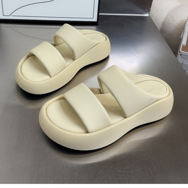 Damen Komfort-Sandalen mit leichtem Plateau und verstellbaren Riemen EB