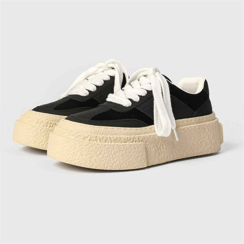 Damen Modische Plateau Sneakers mit strukturierter Sohle EB