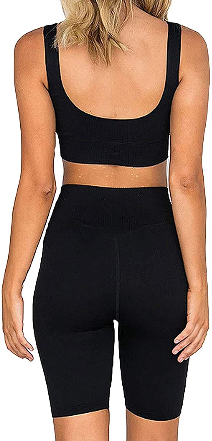 Damen Sportliches Wellness-Set mit Crop Top und Radlerhose EB