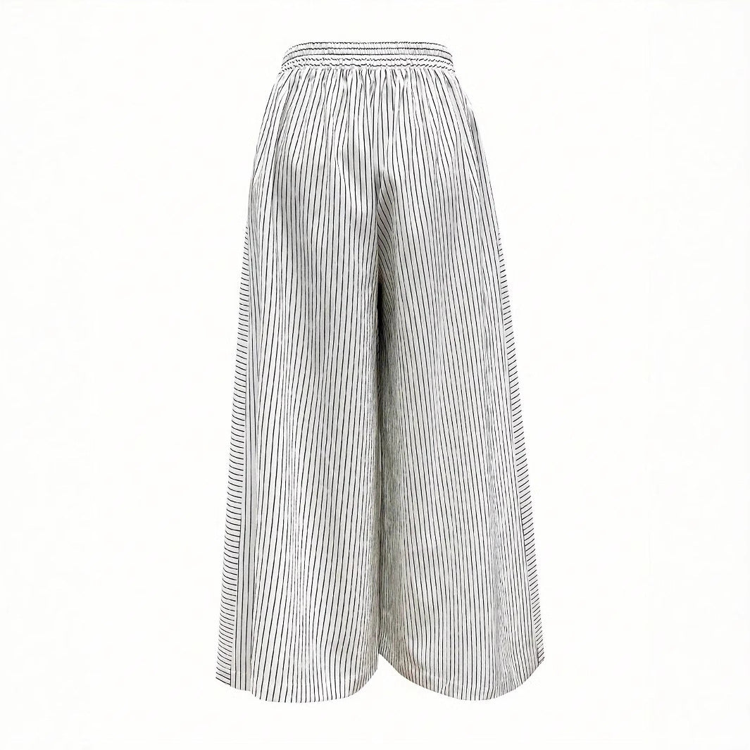 Damen Hochtaillierte Culotte mit Streifen EB