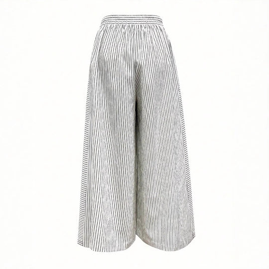 Damen Hochtaillierte Culotte mit Streifen EB