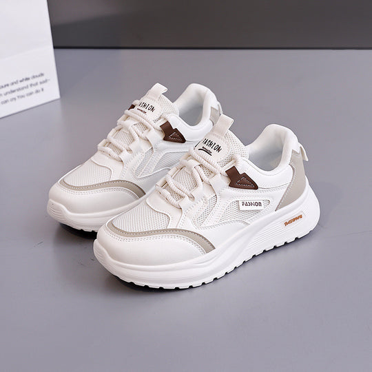 Damen modische Sneakers mit atmungsaktiver Mesh-Oberfläche und gepolsterter Sohle EB