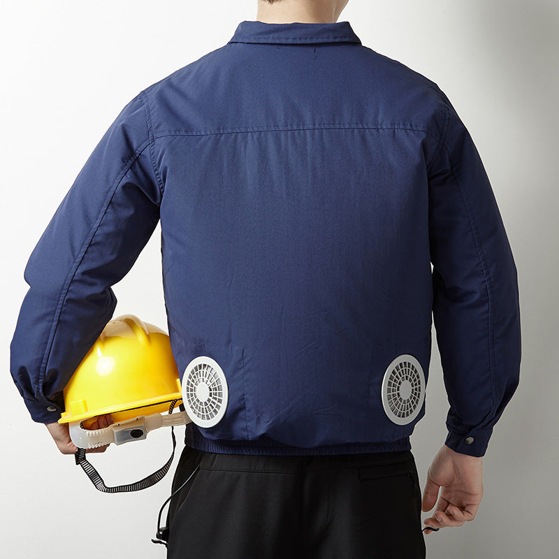 Unisex nan Ersatzlüfterset für belüftete Arbeitsjacken mit zwei leisen USB-Ventilatoren und Y‑Verbindungskabel R&B