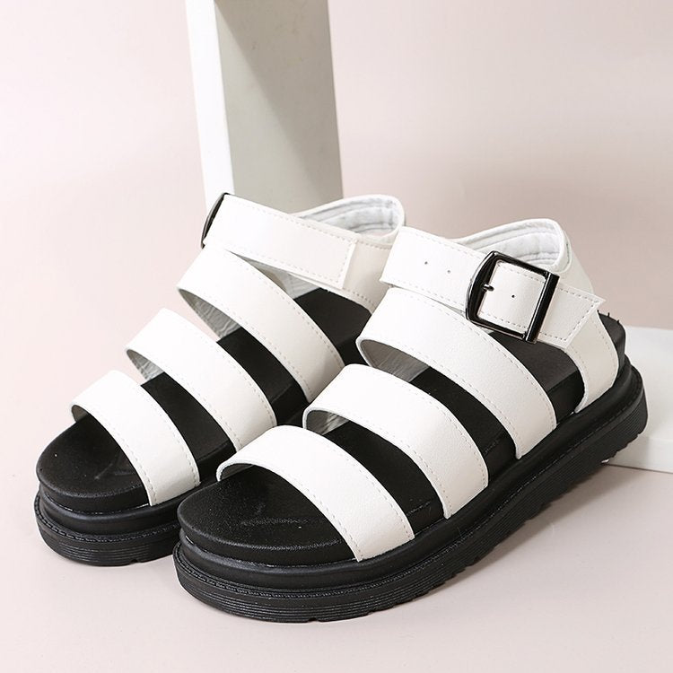 Damen Riemensandalen mit ergonomischem Fußbett und verstellbarem Schnallenverschluss EB