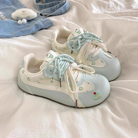 Damen Schnür-Sneaker mit verspieltem Bärenmotiv und atmungsaktivem Obermaterial EB