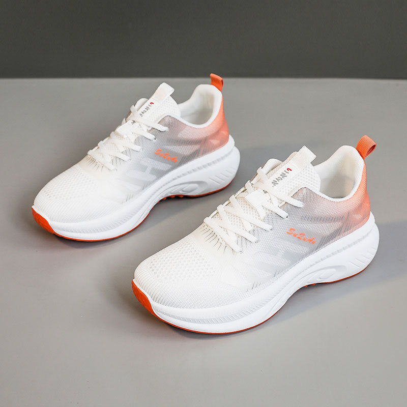 Damen Sportliche und leichte Sneakers mit atmungsaktivem Mesh-Obermaterial EB