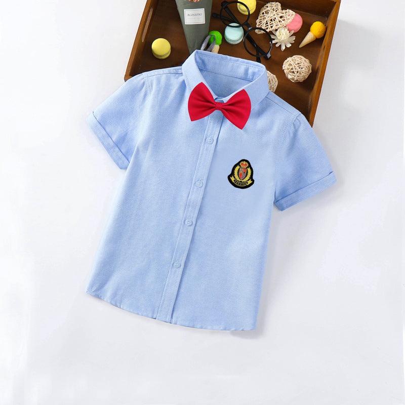 Jungen Kurzarmhemd mit eleganter Fliege EB