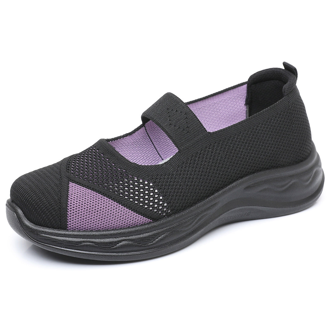Damen Modische Sneakers mit elastischem Riemen EB