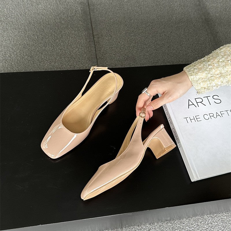 Damen elegante Slingback-Pumps mit modischem Absatz EB