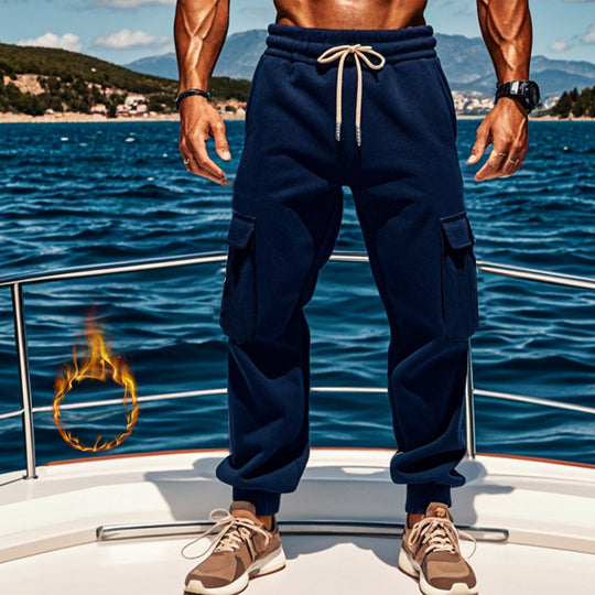 Herren Sportliche Cargo-Jogginghose mit elastischem Bund und praktischen Taschen EB