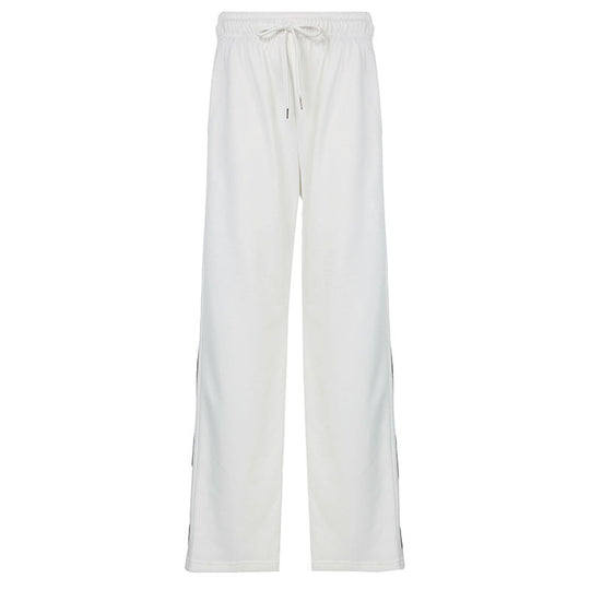 Damen nan weite Relax-Freizeithose mit Tunnelzug, elastischem Komfortbund und seitlichen Ziernähten EB