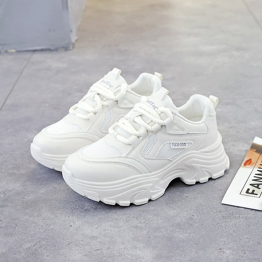 Damen Chunky Sneakers mit atmungsaktivem Mesh-Einsatz und dämpfender Sohle EB