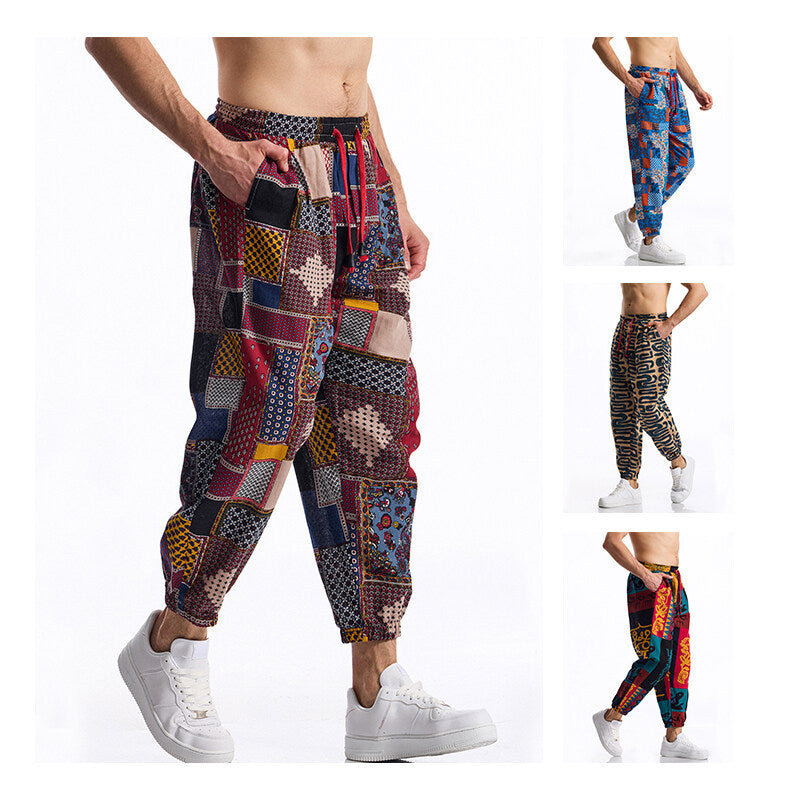 Herren Jogginghose mit modernem Patchwork-Design EB