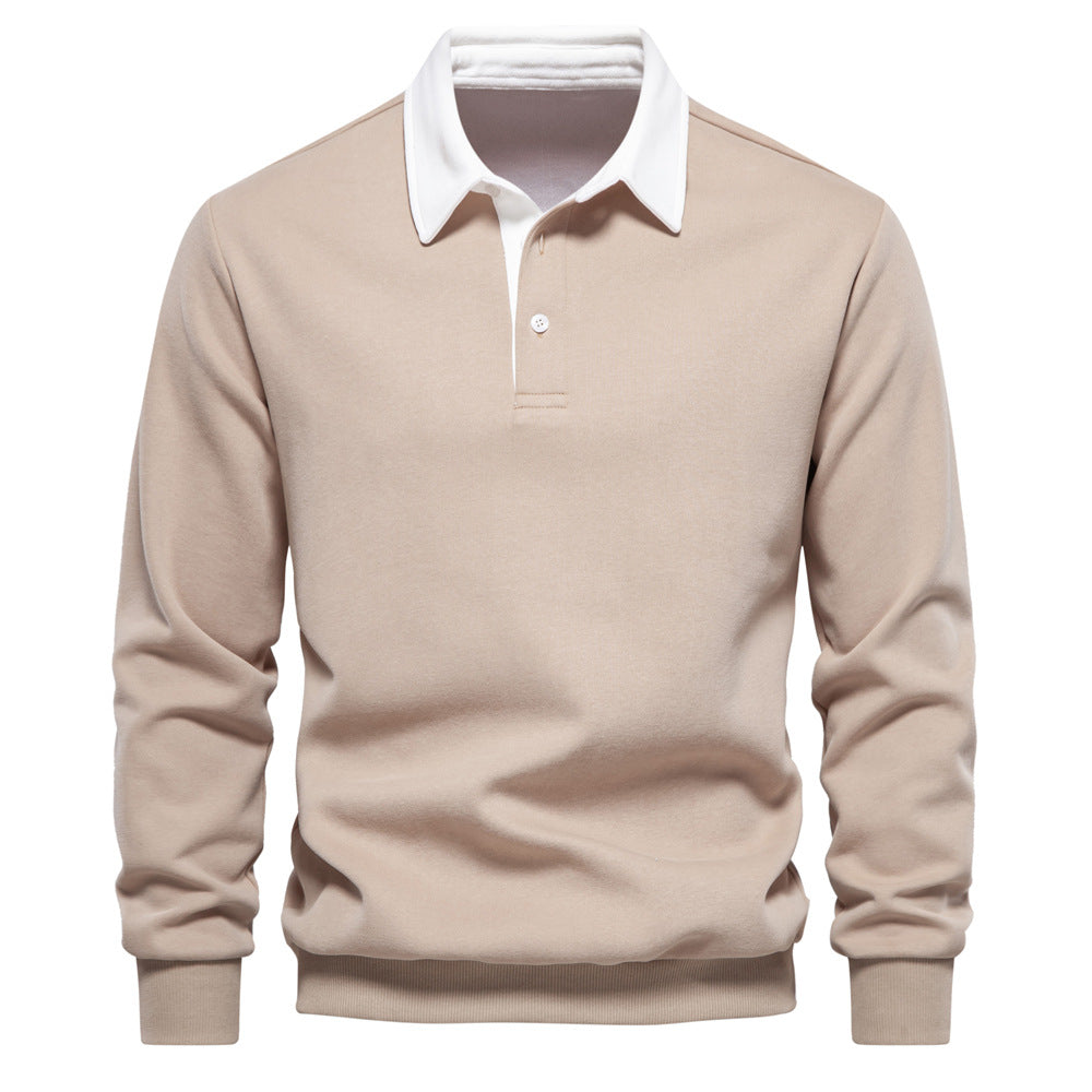 Herren Poloshirt mit kontrastierendem Kragen EB
