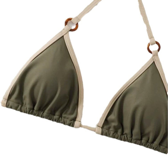 Damen Triangel-Bikini mit verstellbaren Bändern und eleganten Akzenten EB