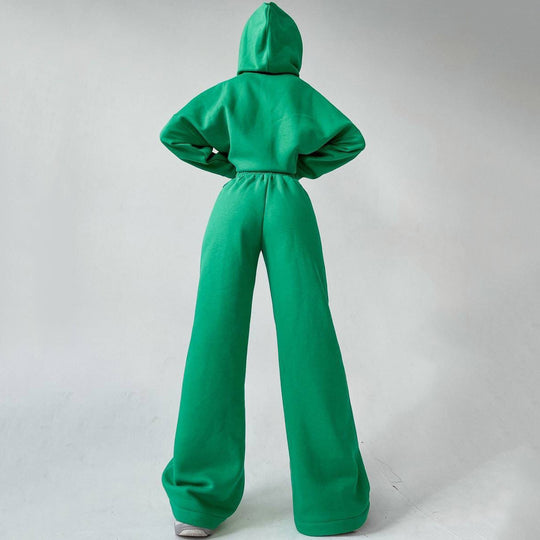 Damen nan weiches Oversize Hoodie mit weitem Schlag Jogginghose Set EB