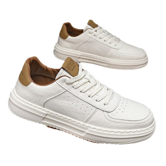 Damen Leder Sneakers mit modischem Design und atmungsaktiver Sohle EB