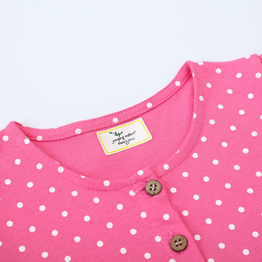 Mädchen kurzärmeliges Kleid mit buntem Aufdruck EB