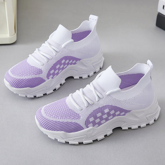Damen Leichte und atmungsaktive Sneakers mit strukturiertem Obermaterial EB