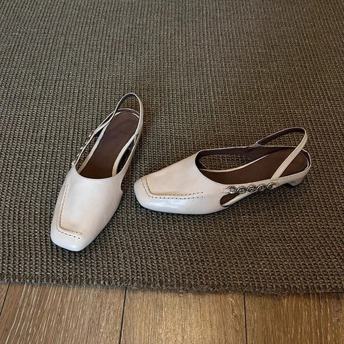 Damen Slingpumps mit eleganter Naht und modischen Schnallen EB