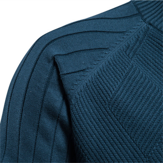 Herren Strickjacke mit Stehkragen EB