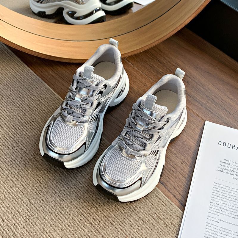 Damen Sportliche Sneakers mit atmungsaktivem Obermaterial und stoßdämpfender Sohle EB