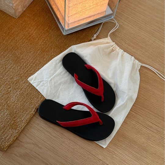Damen Trendige Zehentrenner-Sandalen mit rutschfester Sohle und elegantem Riemendesign EB