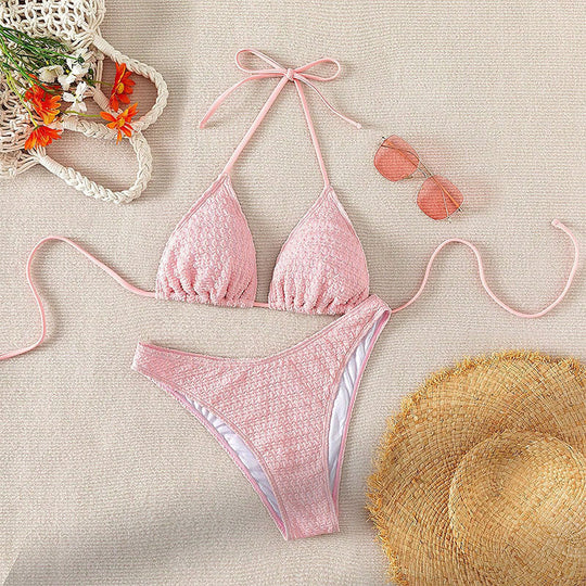 Damen Bikini-Set mit elegantem Wickelrock und tiefem V-Ausschnitt EB