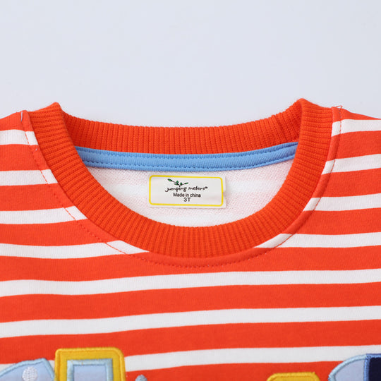 Jungen Sweatshirt mit buntem Baustellenmotiv EB