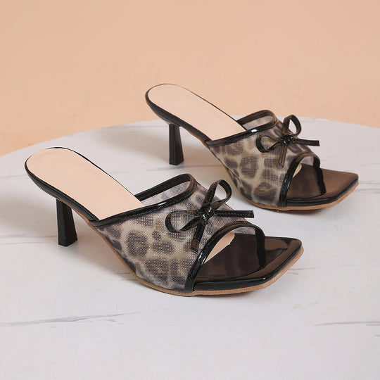 Damen Glamouröse Slingback Sandaletten mit raffiniertem Schleifen-Design EB