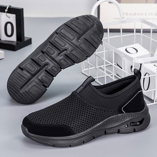 Damen Slip-On Laufschuhe mit atmungsaktiver Mesh-Oberfläche und dämpfender Sohle EB