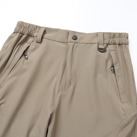 Herren elastische Outdoor-Trekkinghose mit ergonomischen Knien, elastischem Bund und Reißverschlusstaschen EB