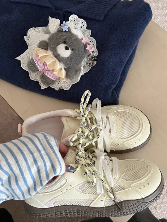Damen Sneakers mit elastischem Obermaterial und modischem Design EB