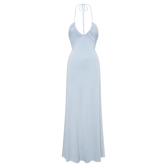 Damen Maxikleid mit raffinierter Drapierung EB