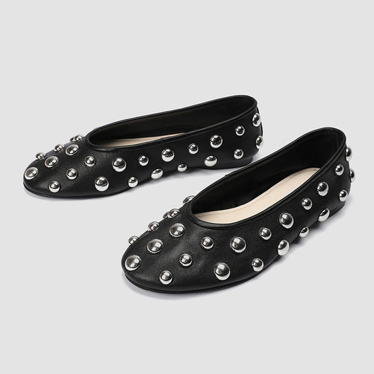 Damen Ballerinas mit modischen Metallnieten EB