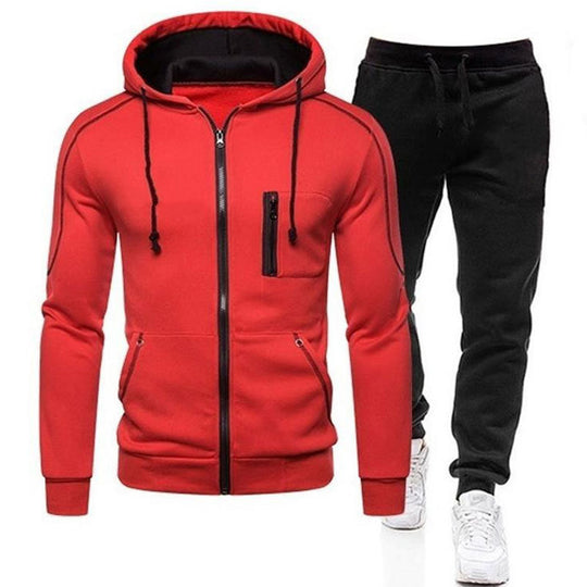 Herren sportliches Kombi-Outfit mit praktischen Reißverschlusstaschen EB