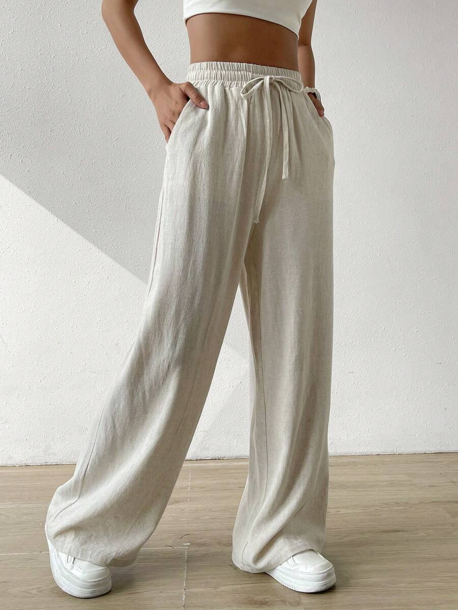 Damen entspannte Leinenhose EB