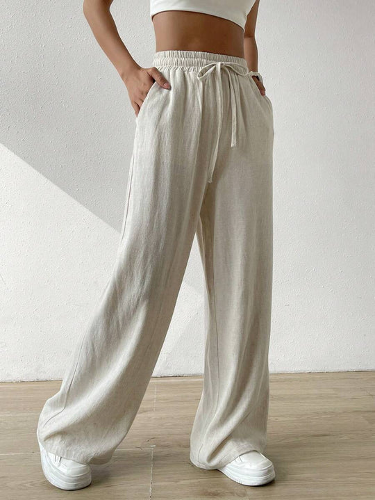 Damen entspannte Leinenhose EB