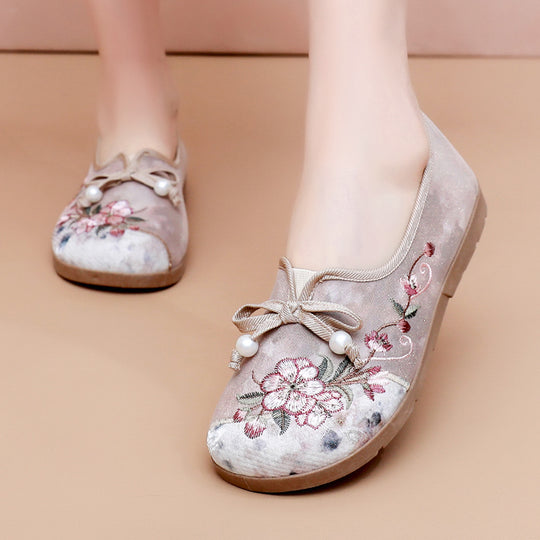 Damen Blumenausgestattete Ballerinas EB