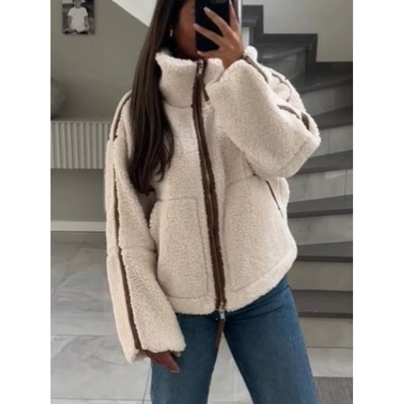 Damen Fleecejacke mit stylischen Details EB