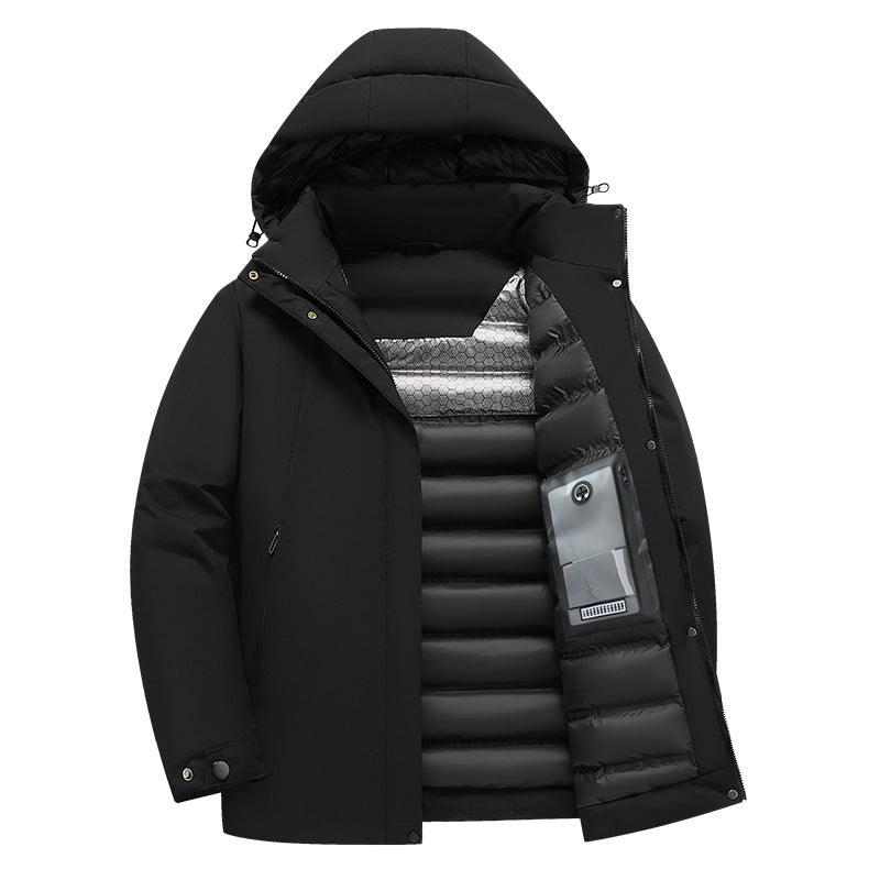 Herren isolierte Funktionsjacke mit kapuze und wasserabweisenden Eigenschaften EB
