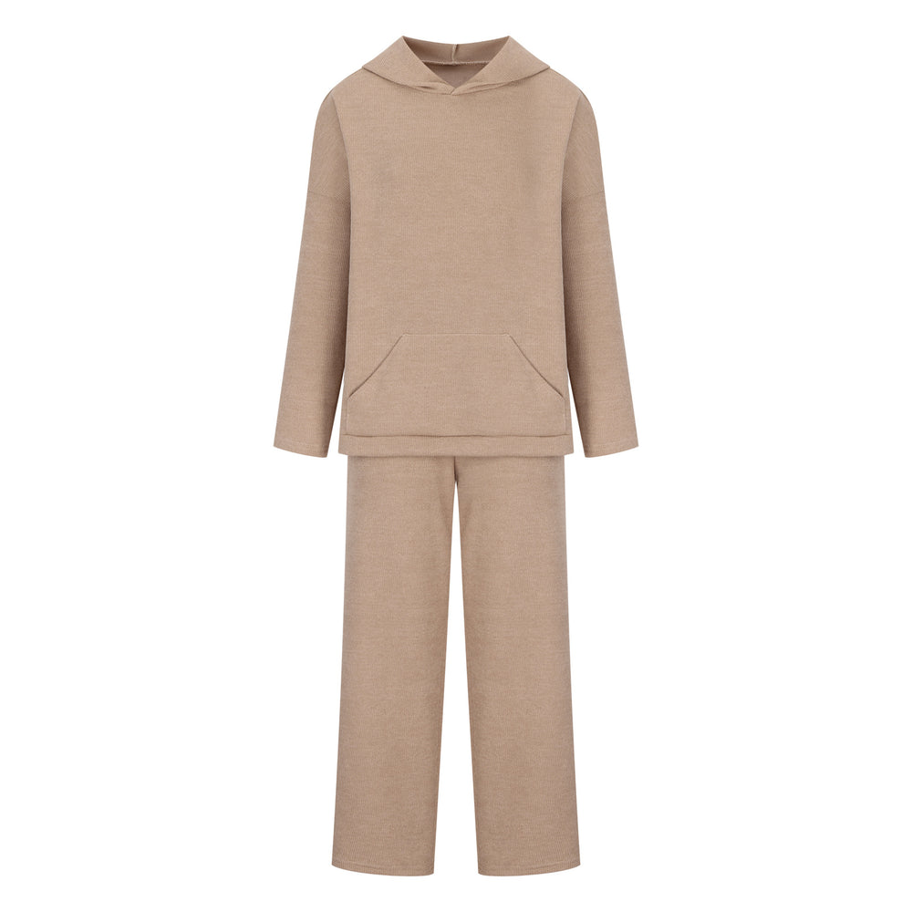 Damen bequemer Kapuzenpullover mit passender Jogginghose EB
