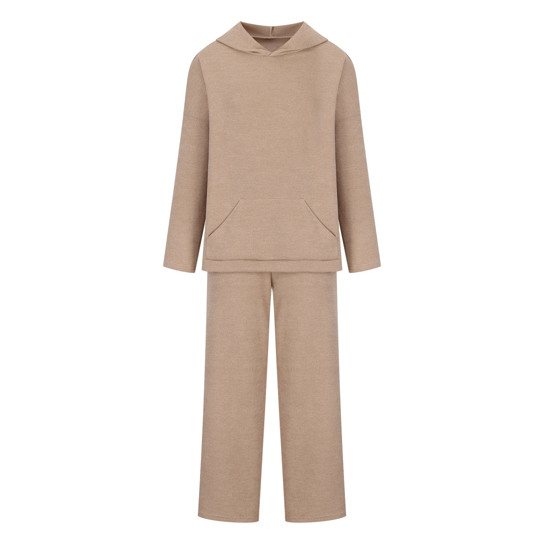 Damen bequemer Kapuzenpullover mit passender Jogginghose EB