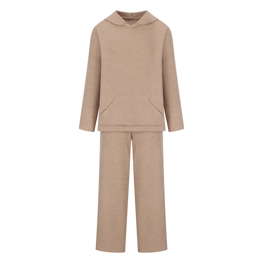 Damen bequemer Kapuzenpullover mit passender Jogginghose EB