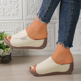 Damen Gummierte Slip-On Pantolette mit ergonomischem Fußbett und modischem Schnitt EB