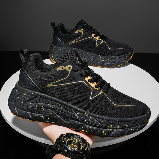 Unisex gedämpfter Plateausneaker mit atmungsaktivem Strickoberteil und gepolsterter Hohlkammersohle EB