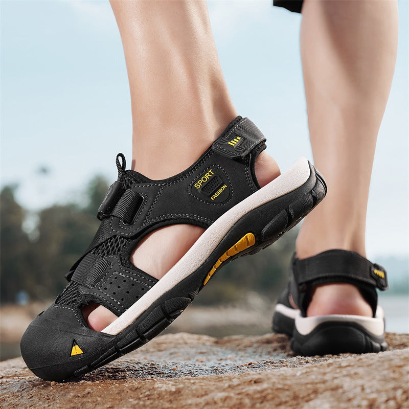 Herren Sportliche Outdoor-Sandalen mit verstellbarem Riemen und rutschfester Sohle EB